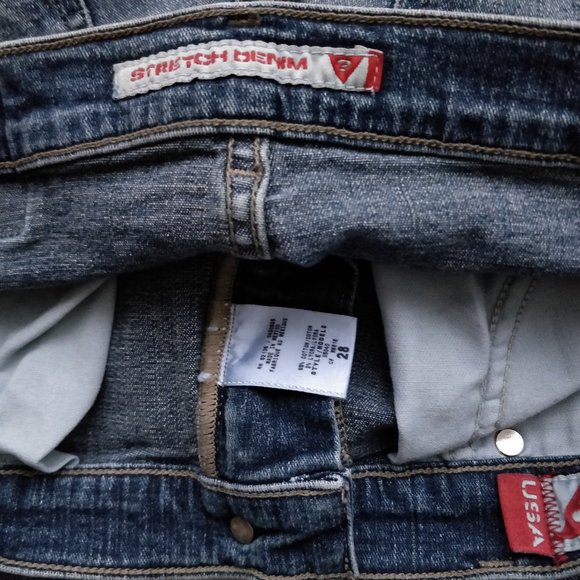 GUESS Stretch Denim Flare Jeans Sz 28 - Picture 5 of 6